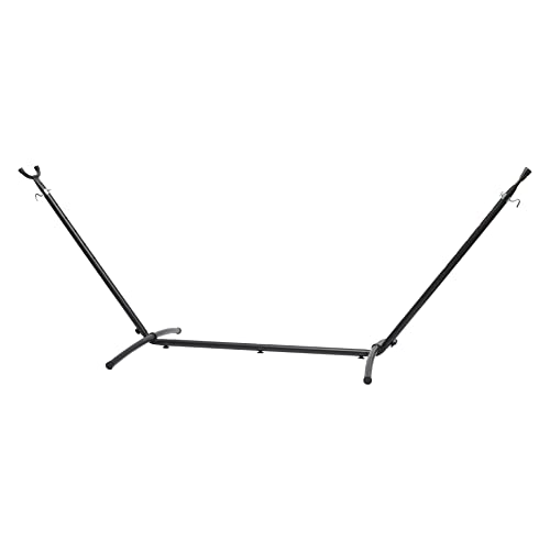Amazon Basics 2 Person Heavy Duty Hammock Stand for Outside, Includes Portable Carrying Case, 9 foot, Black