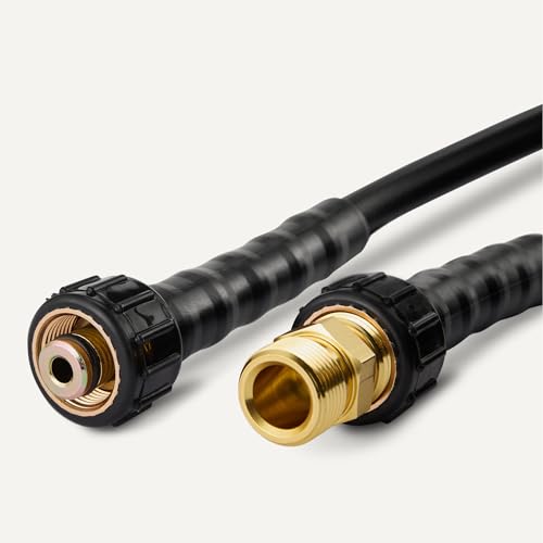Amazon Basics 50ft Pressure Washer Hose, 3200 PSI Rating, Flexible, 3-Layer Design, Heavy-Duty Cleaning, Durable, Black, 1-Pack view 3