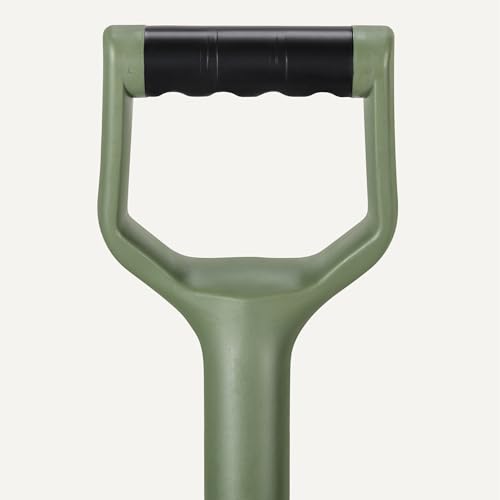 Amazon Basics Gardening Shovel for Digging and Edging, Flat Spade, D-Handle, 47 Inch, Black/Olive view 3