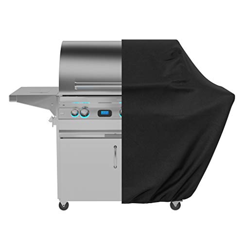 Amazon Basics Gas Grill Barbecue Cover for Outdoor, Waterproof, Anti-UV, Durable Heavy Duty, 60 inch, Medium, Black