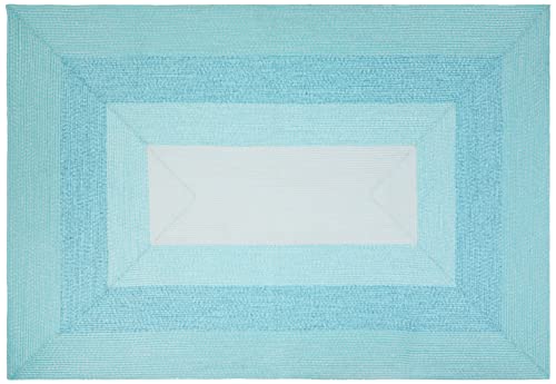 Amazon Basics Rectangular Outdoor Rug for Patio and Balcony, 9 x 13 Foot (108 inches x 156 inches), Gradient Blue