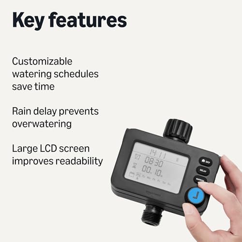 Amazon Basics Single-Outlet Hose Watering Timer, Digital Programmable, 1 Pack view 2