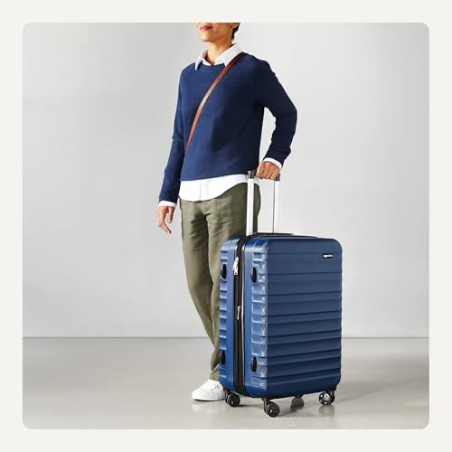 AmazonBasics 68 cm Navy Blue Hardsided Check-In Trolley view 3