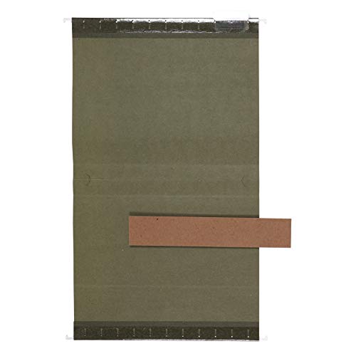 Amazon Basic Hanging File Folders, Letter Size, Standard Green, 1/5-Cut Adjustable Tabs, 25 Per Box (81602), Standard Green - 1/5 Tabs