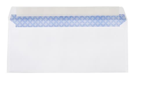 Amazon Basics 10 Security-Tinted Self-Seal Business Letter Envelopes, Peel & Seal Adhesive Closure, White, 500-Pack