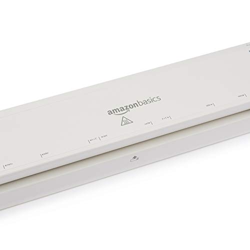 Amazon Basics 12-Inch Thermal Laminator Machine, Easy to Use for Home Office or School, White view 2