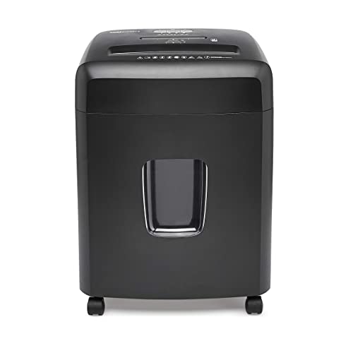 Amazon Basics 15-Sheet Cross Cut Paper Shredder for Home and Office, CD/Credit Card Shredder with 6 Gallon Wastebasket, Black view 3