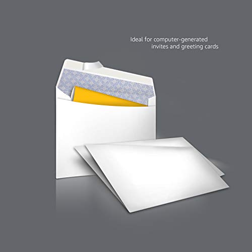 Amazon Basics #6 3/4 Security-Tinted Self-Seal Envelopes for Invoices and Documents, White, 300-Pack view 3