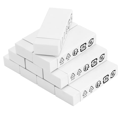 Amazon Basics Block White Eraser, 10 Count (Pack of 1)
