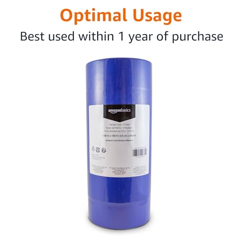 Amazon Basics Blue Painters Tape, Protects Surfaces, Removes Easily, No Residue, 1.88" x 60-Yard, 6 Rolls view 2
