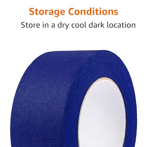Amazon Basics Blue Painters Tape, Protects Surfaces, Removes Easily, No Residue, 1.88" x 60-Yard, 6 Rolls view 3