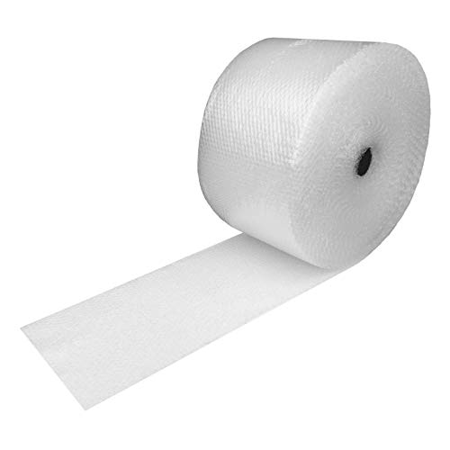 Amazon Basics Bubble Wrap for Moving, Packing, Shipping and Storage, Perforated Protective Cushioning for Fragile Items, 12-inch x 175-ft Long Roll, Small 3/16", Clear view 3