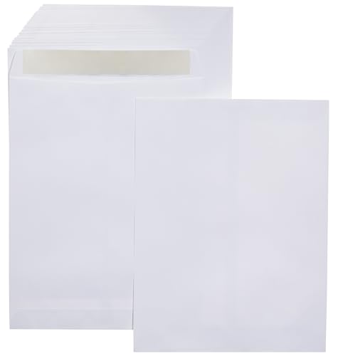 Amazon Basics Catalog Mailing Envelopes, Peel and Seal, 10x13 Inch, White, 100-Pack