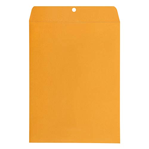 Amazon Basics Clasp Kraft Envelopes for Documents, Gummed Mailing Envelope, 9" x 12", 100-Pack view 2