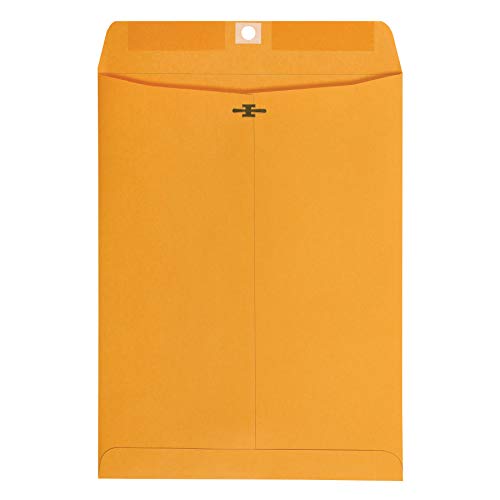 Amazon Basics Clasp Kraft Envelopes, Gummed Mailing Envelope, 9 x 12 inch, 100-Pack