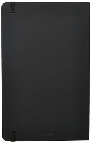 Amazon Basics Classic Grid Notebook for Writing and Note Taking, Hardcover, Graph Ruled, 240 Pages, 5" x 8.25", Black view 2