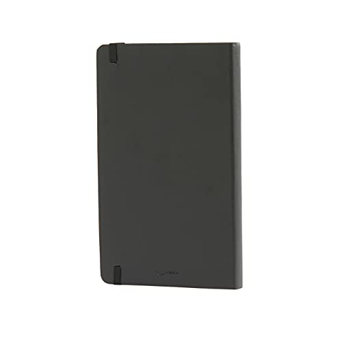 Amazon Basics Classic Lined Writing Notebook for Note Taking and Journaling, Hardcover with Elastic Closure, 240 Pages, 5" x 8.25", Black view 3