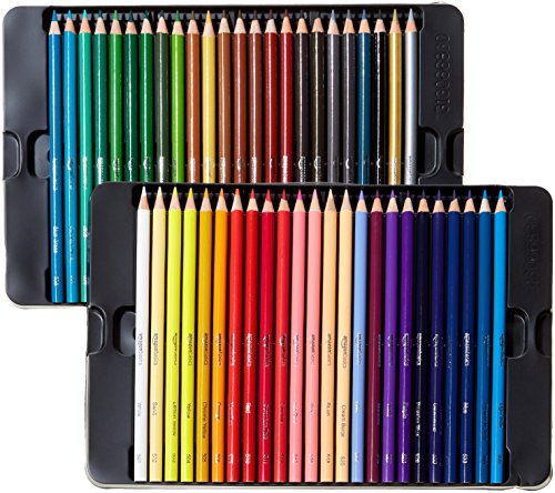 Amazon Basics Colored Pencils for Coloring and Drawing, Premium, Soft Core, Back to School Supplies, 48 Count (Pack of 1), Multicolor