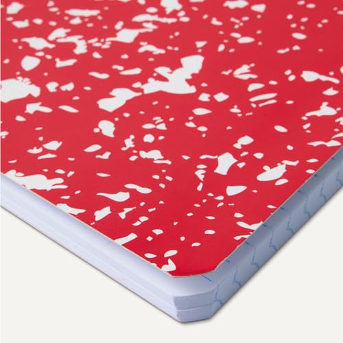 Amazon Basics Composition Notebook, College Ruled, 100 Sheets, 9.75" x 7.5", Assorted Marble Colors, 4-Pack view 3
