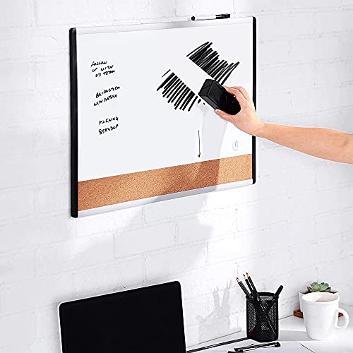 Amazon Basics Dry-Erase Whiteboard Erasers with Soft Pile, for School, Office, Home, and Classroom, Black, 4-Pack view 3