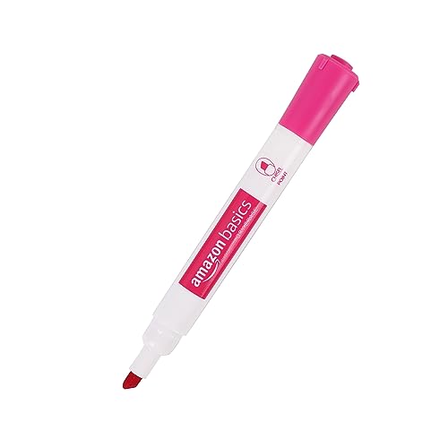 Amazon Basics Dry Erase Whiteboard Markers, Chisel Tip, Low-Odor, Assorted Colors, 12-Pack, Erase Easily view 2