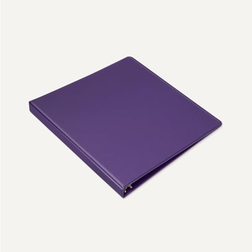 Amazon Basics Economy 3 Ring Binder, 1/2" D-Ring with 2 Pockets, Assorted Colors, 4-Pack