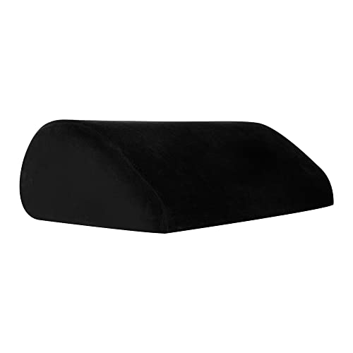 Amazon Basics Foam Foot Rest for Under Desk at Work with Washable Cover, Comfortable Stool for Home and Office, 5.1 x 10.2 x 17.3 in, Black
