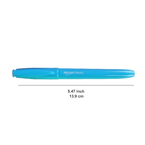 Amazon Basics Highlighters, Fluorescent Ink, Chisel Tip, Assorted Colors, School Supplies, 12 Pack