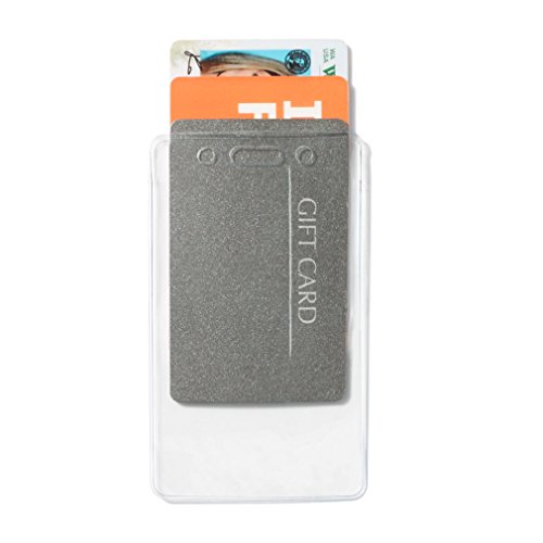Amazon Basics ID Badge Holders, Vertical Clear Plastic 2.55" x 4.41", Pack of 50