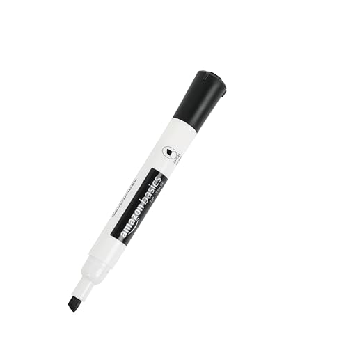 Amazon Basics Low-Odor Dry Erase Whiteboard Markers, Chisel Tip, Quick-Dry, Black, Red, Green, Blue, 4-Pack view 3