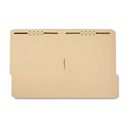 Amazon Basics Manila File Folders with Fasteners, 1/3 Cut Reinforced Tab, Letter Size, Expandable, Document Organizer, Beige, 50-Pack view 3