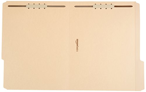 Amazon Basics Manila File Folders with Fasteners for Organized Filing, Letter Size, 100-Pack view 3