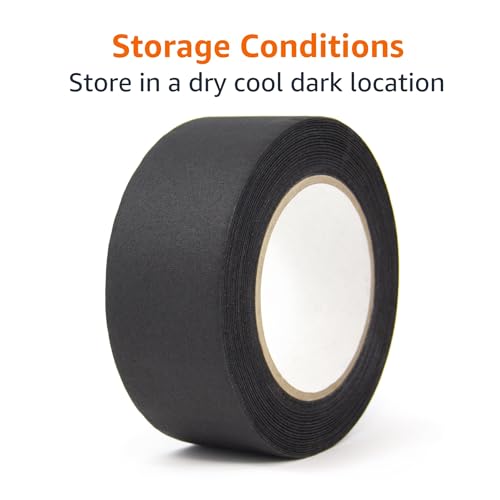 Amazon Basics No Residue, Non-Reflective Gaffers Tape for Photography, 2 inch x 90 feet, Black view 2