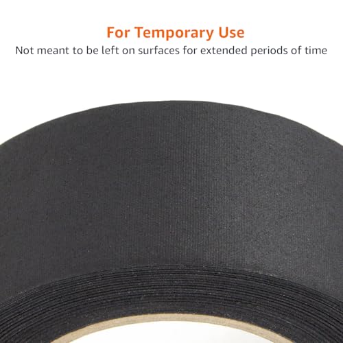 Amazon Basics No Residue, Non-Reflective Gaffers Tape for Photography, 2 inch x 90 feet, Black view 3