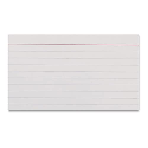 Amazon Basics Paper Flash Ruled Index Note Cards, Heavy Weight, White, 3 x 5 Inch Card, 300 Count, 100 Pack of 3