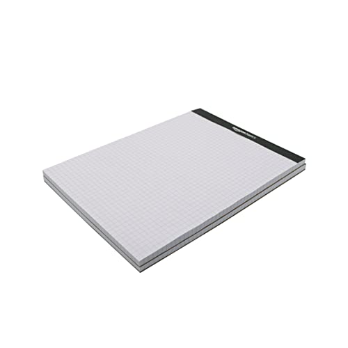 Amazon Basics Quad-Ruled Graph Paper Pad with Sturdy Back, Perforated, 8.5" x 11.75", White, 100 Sheets/Pad, 2-Pack view 2