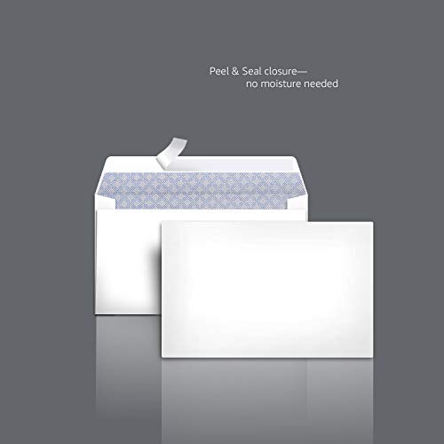 Amazon Basics Quality #6 3/4 Security-Tinted Envelopes with Peel and Seal, 300-Pack, White