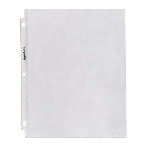 Amazon Basics Sheet Protectors for 3 Ring Binder, Heavyweight, Polypropylene, 8.5 x 11 Inch, 200-Pack, Clear