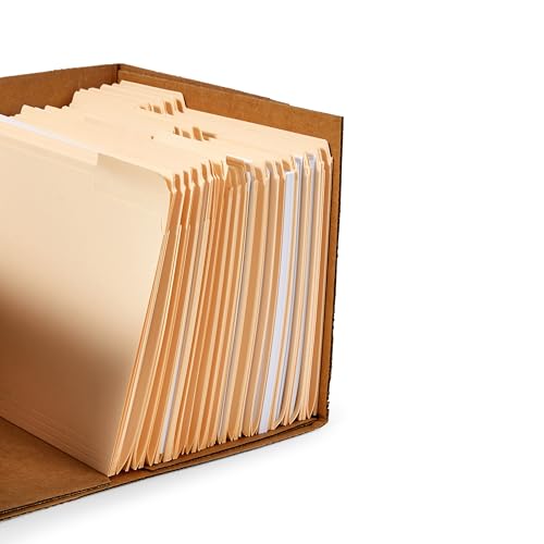 Amazon Basics Storage/Filing Boxes with Lift-Off Lid - Letter/Legal Size, Sturdy, Easy Assembly, White, 16.2" L x 12.5" W x 10.5" H, Pack of 20