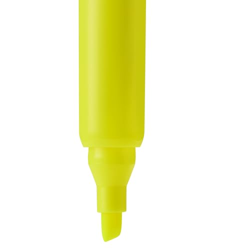 Amazon Basics Tank Style Highlighters, Chisel Tip, Bible Highlighter, Office and School Supplies, 12 Pack, Yellow view 3