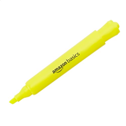 Amazon Basics Tank Style Highlighters, Chisel Tip, Bible Highlighter, Office and School Supplies, 12 Pack, Assorted Colors view 2