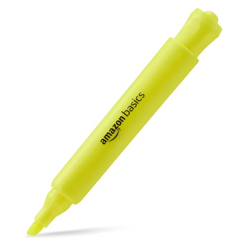 Amazon Basics Tank Style Highlighters, Chisel Tip, Bible Highlighter, Office and School Supplies, 12 Pack, Assorted Colors view 3