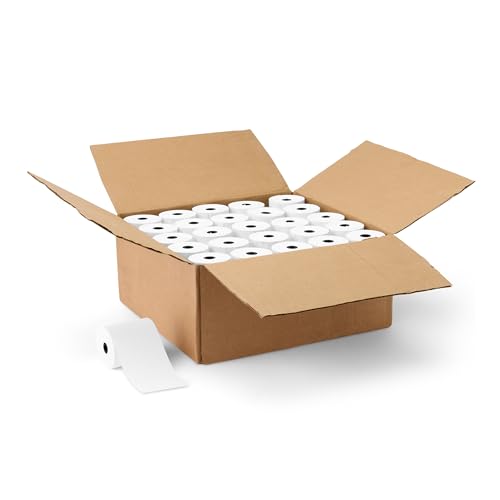 Amazon Basics Thermal Paper Receipt Rolls, 3 1/8" x 230', 50 rolls