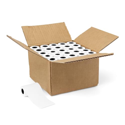 Amazon Basics Thermal Paper Receipt Rolls for POS, 2 1/4" x 50', BPA-Free, FSC Certified, Recycled Materials, White, 50 Rolls