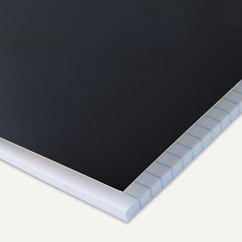 Amazon Basics Wide-Ruled Spiral Notebooks, 8" x 10-1/2", 70 Sheets, Black, 2-Pack view 3