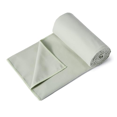 Amazon Basics Camping and Hiking Towel, Microfiber Towel, 72" L x 24" W, Fog Green