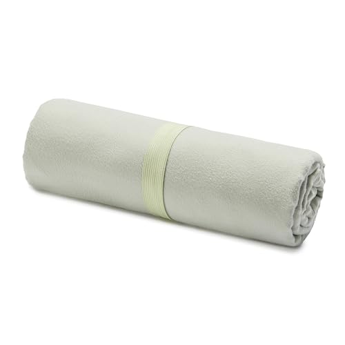 Amazon Basics Camping and Hiking Towel, Microfiber Towel, 72" L x 24" W, Fog Green