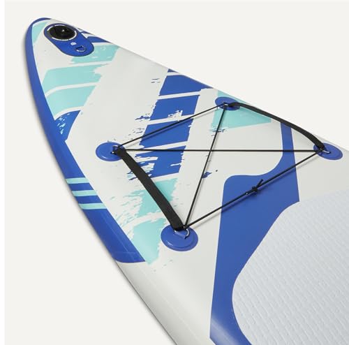 Amazon Basics Inflatable Stand Up Paddleboard with Accessories, 132" x 33" x 15", Blue view 3