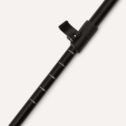 Amazon Basics Trekking Poles, Lightweight Collapsible Hiking Sticks with Quick Lock, EVA Grip & All-Terrain Accessories, Adjustable Aluminum, Black, 53in view 3