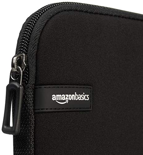 Amazon Basics 11.6 inch Laptop Sleeve, Protective Case with Zipper - Black